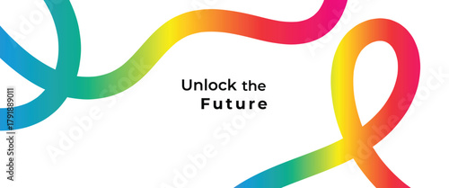 Unlock the Future with this vibrant and modern design, perfect for innovative brands and visionary concepts, inspiring growth and forward-thinking ideas in any project