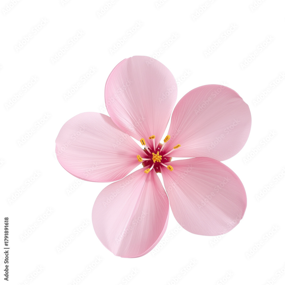 Fototapeta premium Elegant pink flower blossom against a dark background showcasing delicate details and simplicity