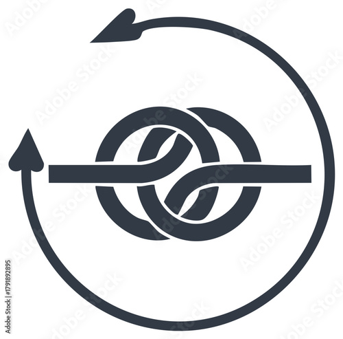Abstract icon representing problem solving, navigating complexity, and finding a strategic solution