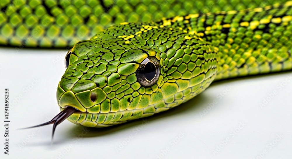 Obraz premium close up of a green snake
