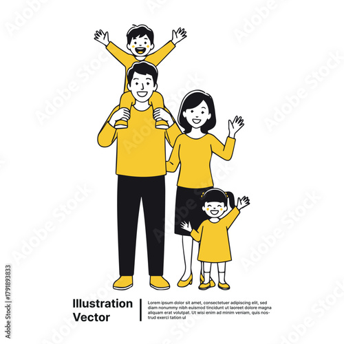A cheerful family enjoying a happy moment together, symbolizing unity, love, and growth through generations