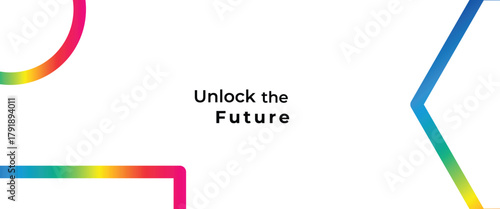 Unlock the Future: Modern design with vibrant gradient elements perfect for technology, innovation, and business presentations