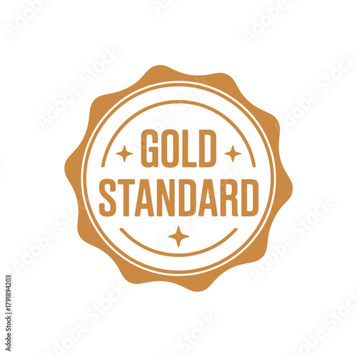 Elegant gold standard seal of excellence and quality