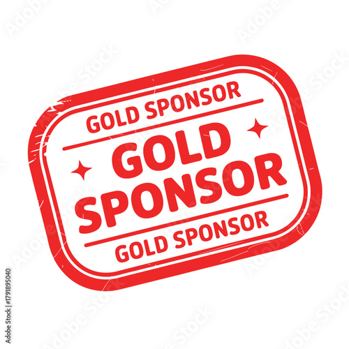 Official gold sponsor stamp badge recognition award