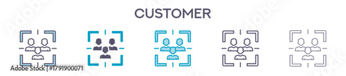 Target Customers Element For Design Graphic - Multi Styles 