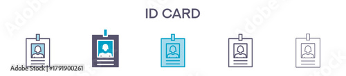 Id Card Element For Design Graphic - Multi Styles 