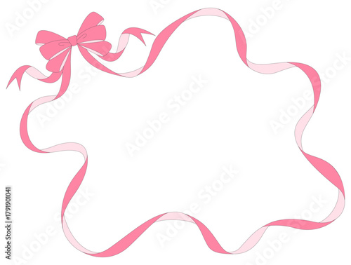 リボンのデコレーション素材、フレーム