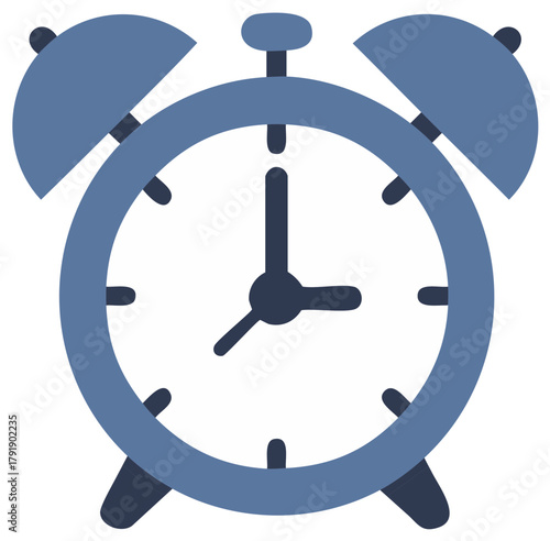 Classic Alarm Clock with Twin Bells and Analog Display Icon