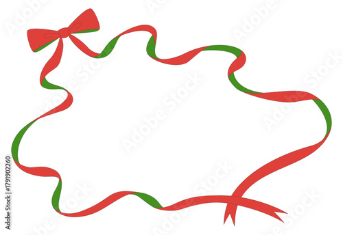 リボンのデコレーション素材、フレーム