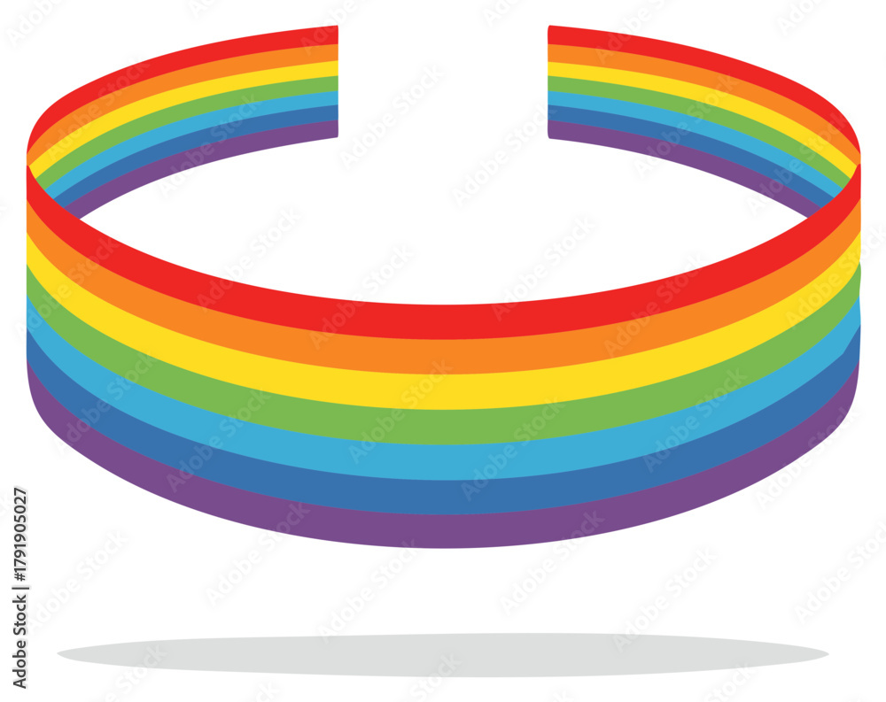 Obraz premium Abstract Rainbow Band Curving in a Gentle Arc of Light