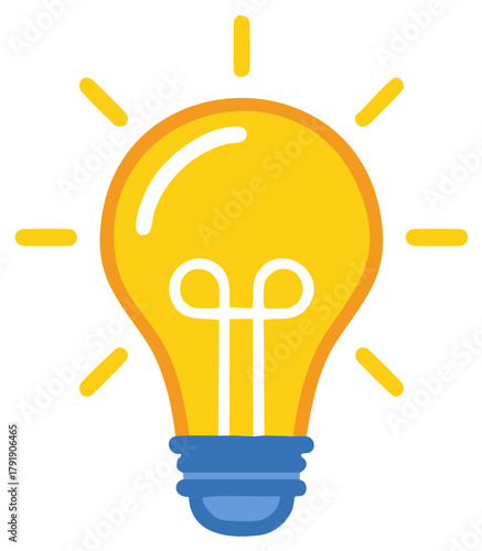 Bright Idea Light Bulb Shining Inspiration Concept Innovation Creative Solution
