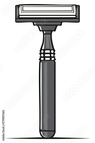 Vintage Style Safety Razor Tool for Personal Grooming and Traditional Shaving Icon