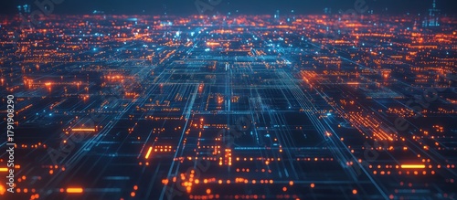 Cityscape Circuit Board