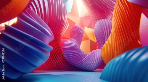 Vibrant 3D Forms