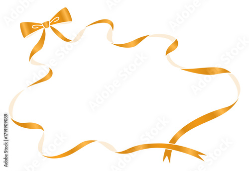 リボンのデコレーション素材、フレーム