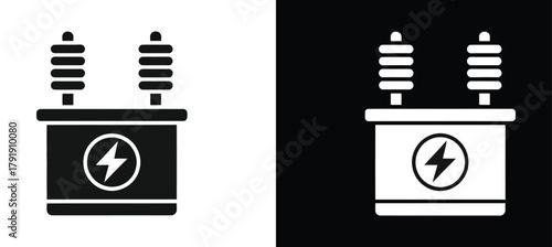 Minimalist Transformer Icon Vector Flat Design Illustration