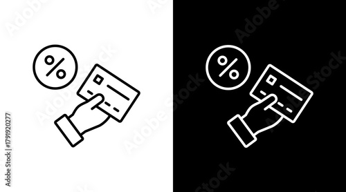 Debt Management White Icon Set Design