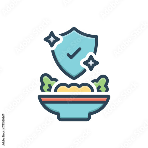 Color illustration icon for hygiene standards
