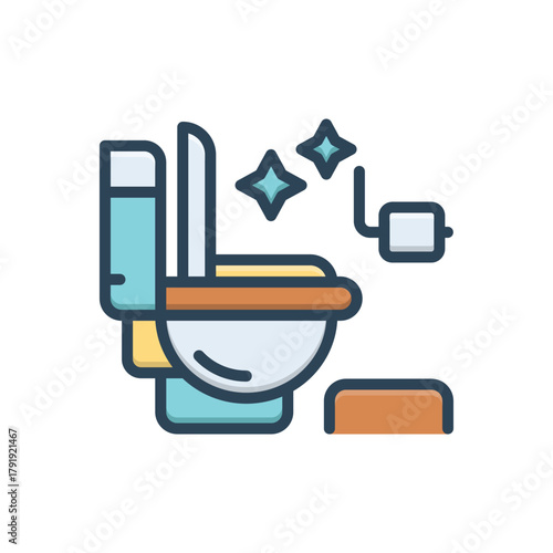 Color illustration icon for sanitary conditions