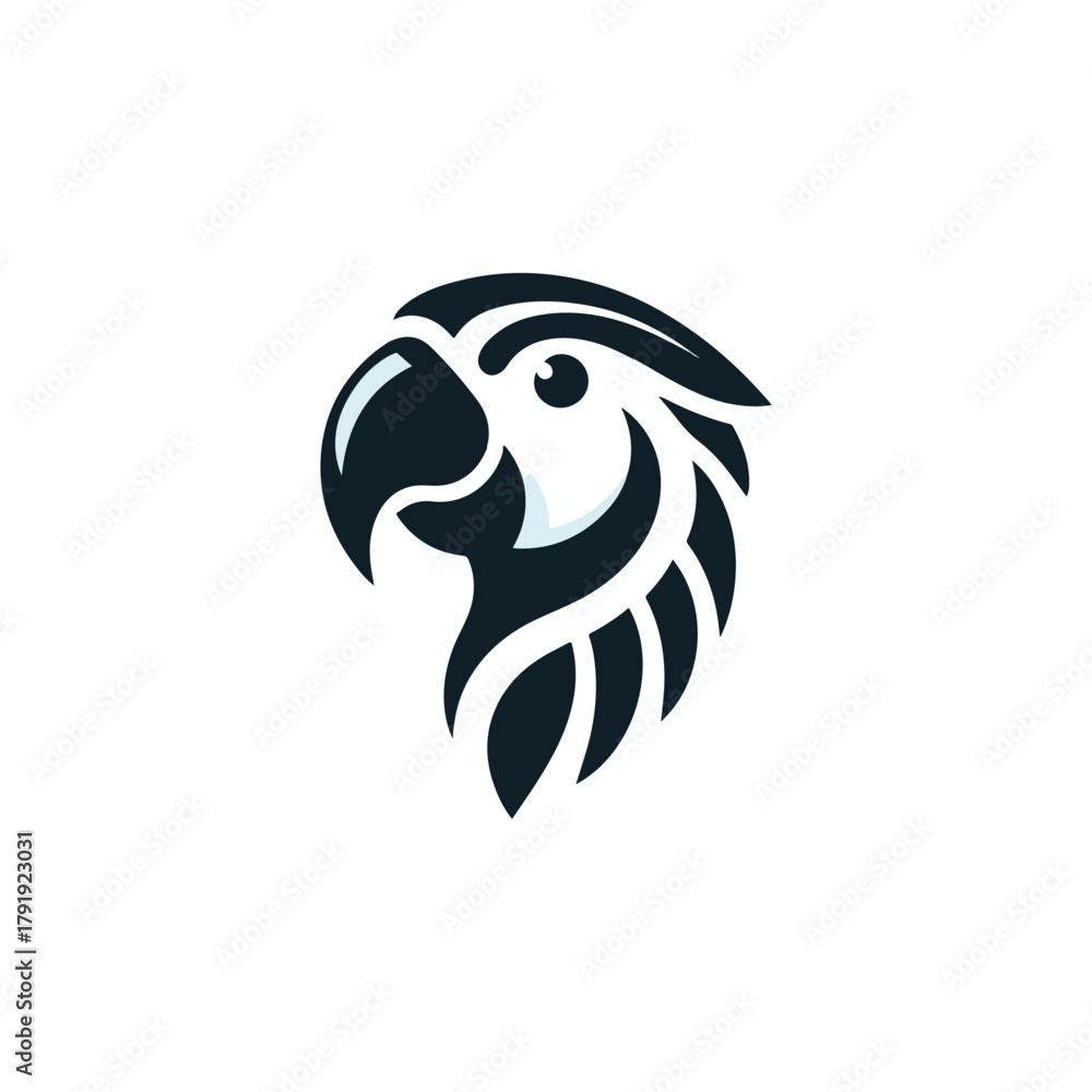 Fototapeta premium Parrot Head Logo