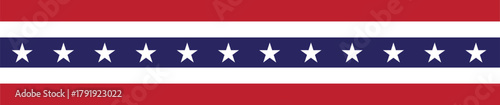 American flag stars and stripes patriotic banner. usa decorative banner border stripe.