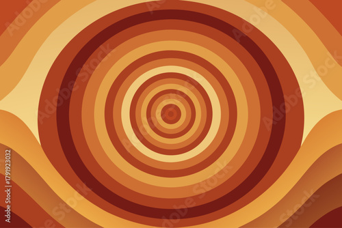 Vintage Psychedelic Concentric Circle Art Background
