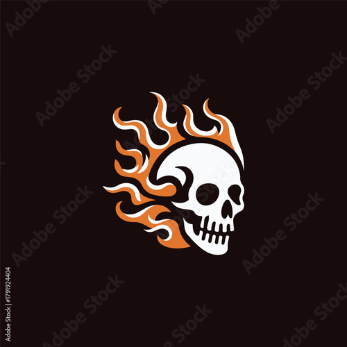  Burning Skull Logo
