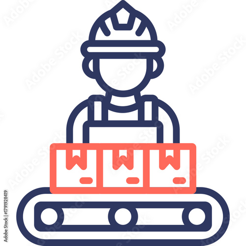 Assembly Line line color icon