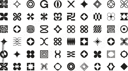 Creative Geometric Shapes and Abstract Letterforms for Modern Branding and Visual Design
