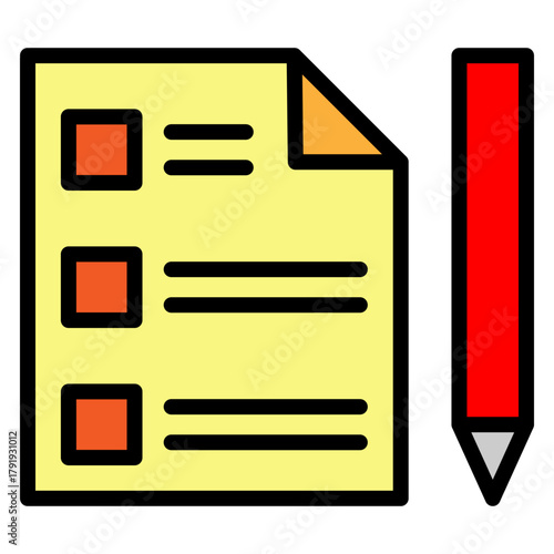 Paperwork Vector Filled Icon Design