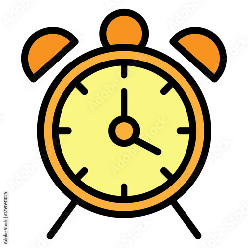 Office Clock Vector Filled Icon Design