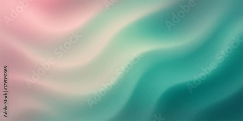 Soft flowing green satin silk fabric with abstract liquid waves and light texture pattern backdrop
