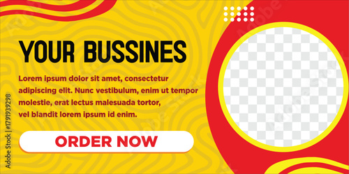 Modern yellow cover banner design template