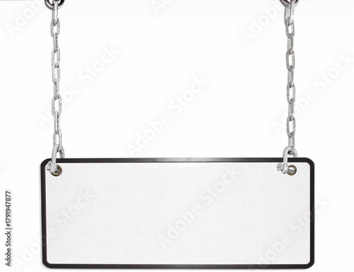 Pancarte métallique suspendue 