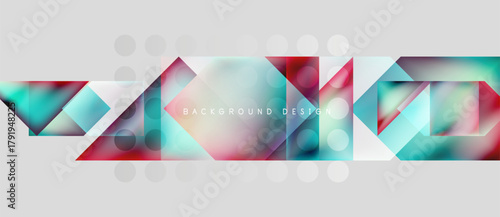 Abstract geometric pattern. Bright shapes overlap, creating dynamic visual effect. Light colors dominate design. Minimalist style.