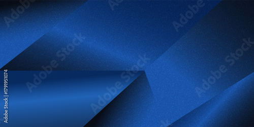Luxurious blue background with grainy texture. Abstract glowing background modern concept. Minimalist futuristic geometric