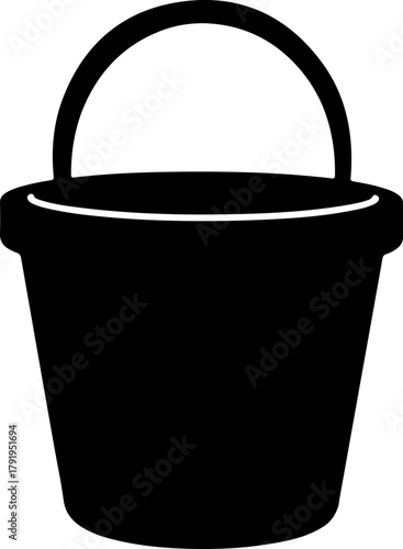 metal bucket vector illustration