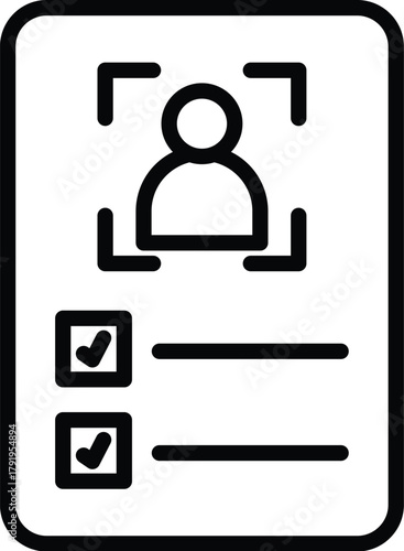 attendance web icon in outline style