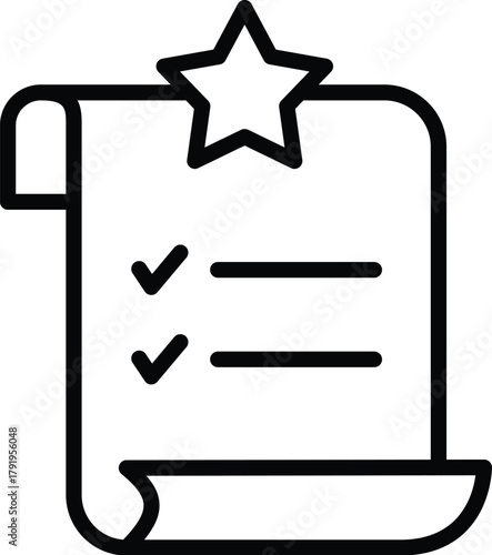 grade web icon in outline style