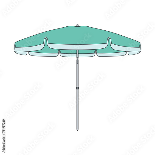 vector illustration of a table umbrella