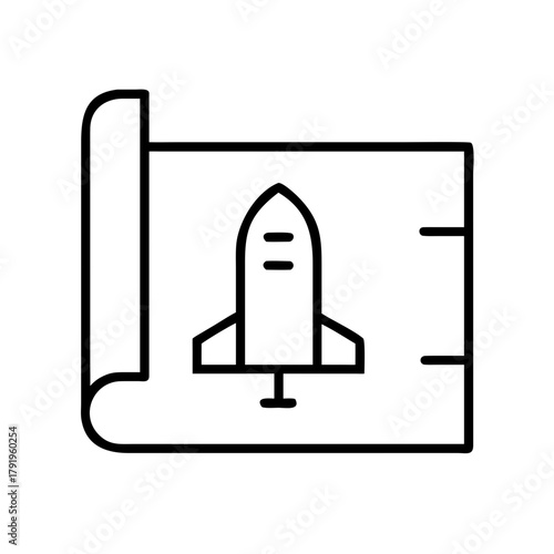 Blueprint of a rocket for future space exploration