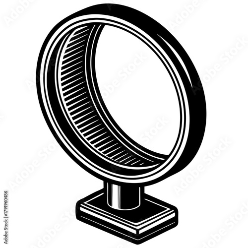 Monochrome hamster wheel for exercise and fun