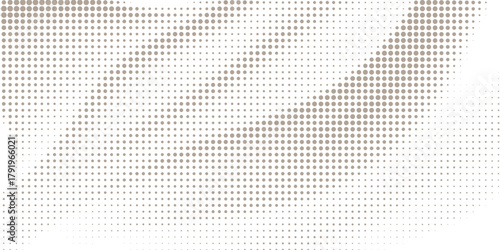 Abstract white and grey background with a subtle wave pattern created by a grid of halftone dots.