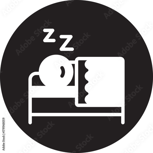 take a nap glyph icon