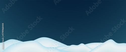 Realistic winter background, snowdrifts, snowdrifts, blizzard and wind, snow. Christmas winter landscape, 3D background with snow, vector transparent background, PNG.