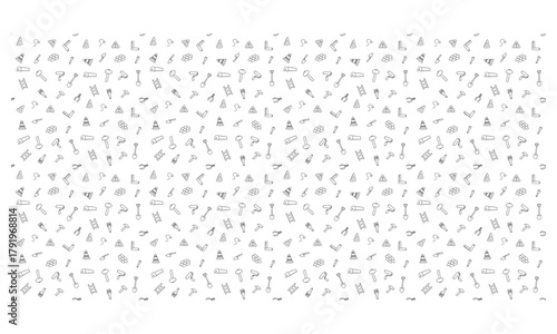  black and white tools seamless pattern 02