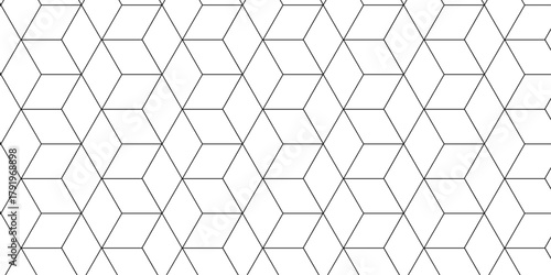 Vector abstract square modern tech grid line box. metal cube creative geometric fabric wall tiles gradient web triangle diamond honeycomb hexagon art decorative textile design.	