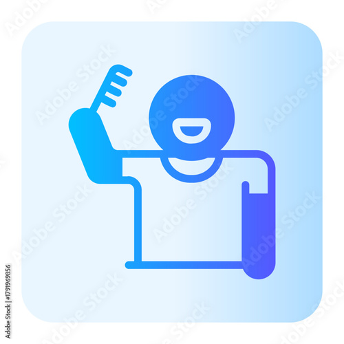 hair styling gradient icon