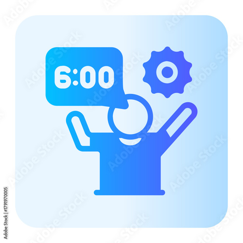 wake up gradient icon