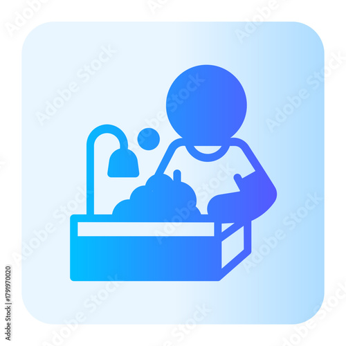 wash the dishes gradient icon